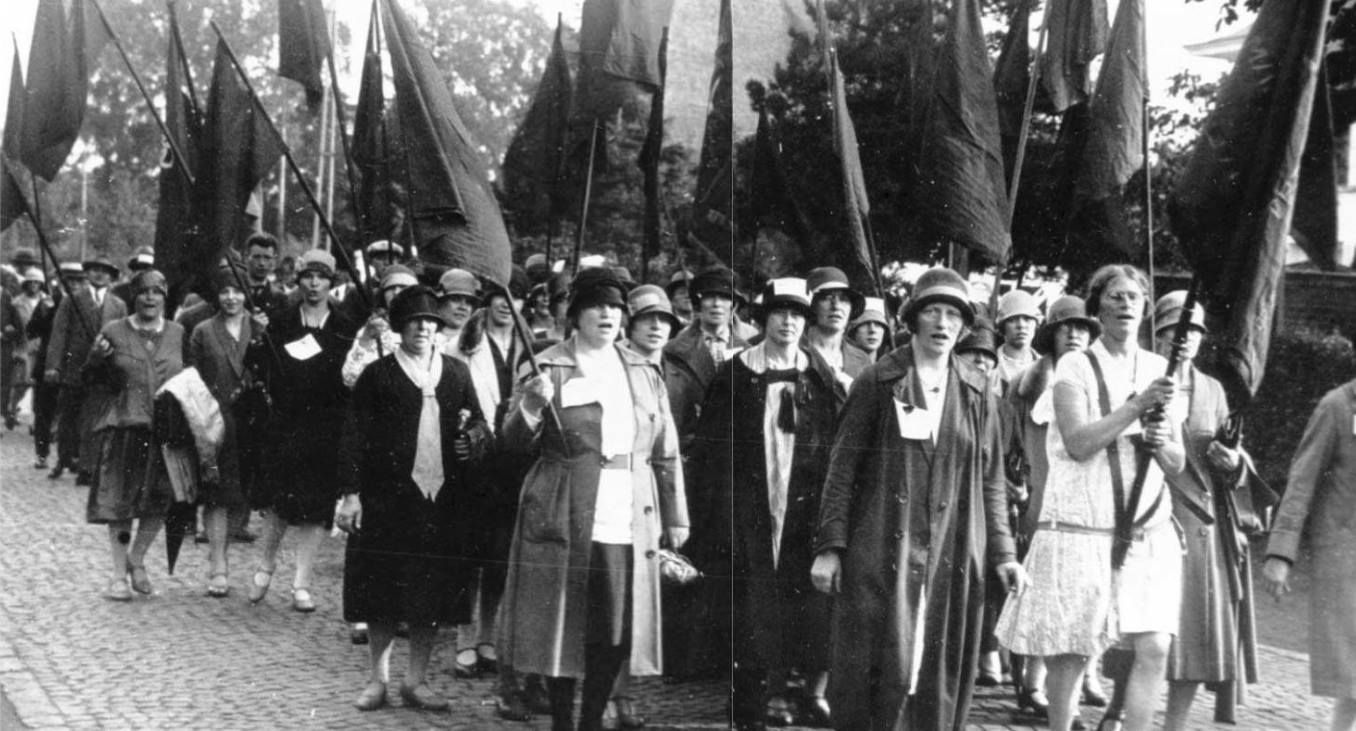 1930. Demonstrerende vrouwen